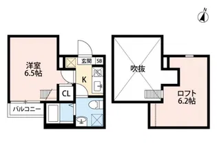 coco‐tiare【2階】の間取り