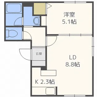 N32 B棟【2階】の間取り