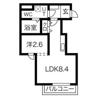 メリディアン北仙台【2階】の間取り