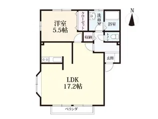 エレガンス・Sun B棟【2階】の間取り