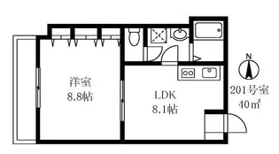 アルパイン松原【2階】の間取り
