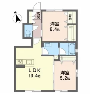 シャーメゾンルポール西野【1階】の間取り