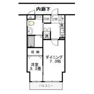 ゴールドライフマンション宇都宮【3階】の間取り