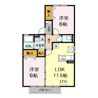 ベルコート ABCD【1階】の間取り