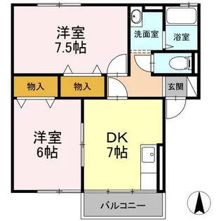メゾンフローラ【2階】の間取り