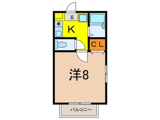 聚楽荘B棟【1階】の間取り