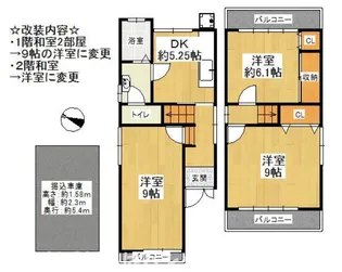 大阪府枚方市藤阪元町3【一戸建】の間取り