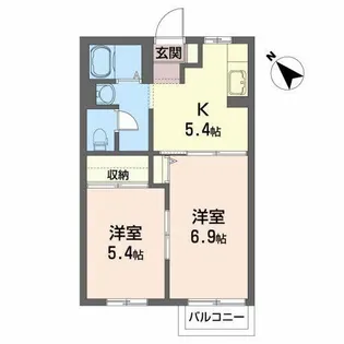 シャーメゾン泉【1階】の間取り