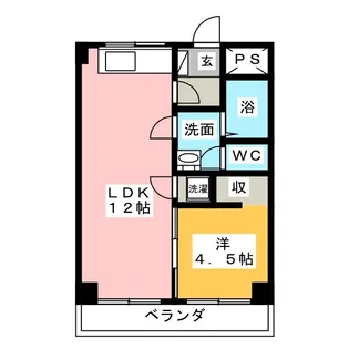 二村マンション【2階】の間取り