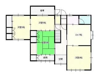 岡山県岡山市中区兼基【一戸建】の間取り
