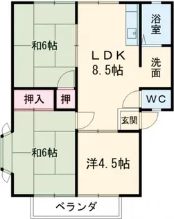アークビラK D【1階】の間取り