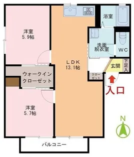 プレヴナンスD棟【1階】の間取り