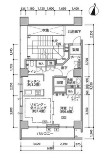 東雲キャナルコートCODAN18号棟【3階】の間取り
