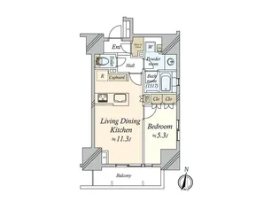 オープンレジデンシア栄 THE COURT【9階】の間取り