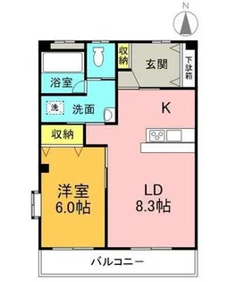 リブフラット【4階】の間取り