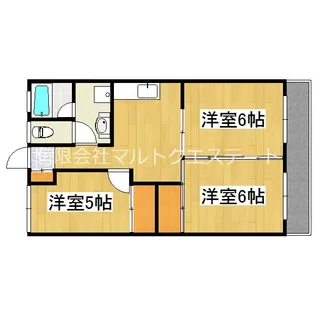 千年ハイツ【2階】の間取り