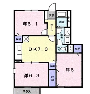 香川県善通寺市原田町【アパート】の間取り