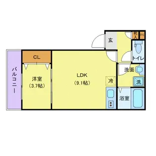 ジーメゾン春日部栄町グランツ【3階】の間取り