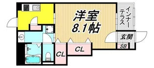 プランドール武庫【1階】の間取り