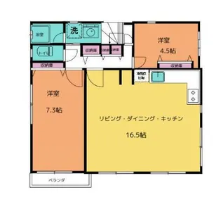 レジデンス平山【3階】の間取り