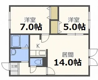 エリザベート菊水【2階】の間取り