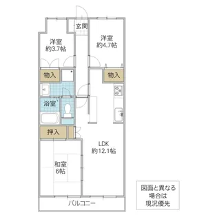 エンゼルハイム佐貫第6【4階】の間取り