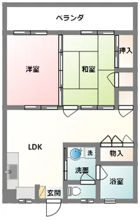 仲井真マンション【1階】の間取り