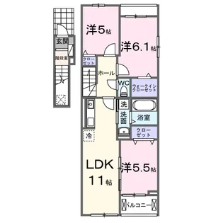ルートフォーサイド【2階】の間取り