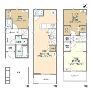 神奈川県相模原市南区古淵6【一戸建】の間取り