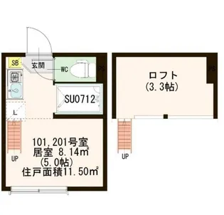 ポルテシャンス西巣鴨【1階】の間取り