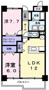 高知県南国市大そね甲【マンション】の間取り