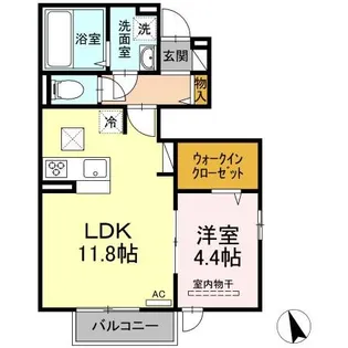 鹿児島県鹿児島市坂之上2【アパート】の間取り