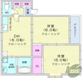 シャンテK【2階】の間取り
