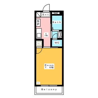 ハイツイーストリバーパイン【2階】の間取り