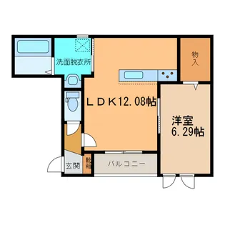 1LDKの間取り画像