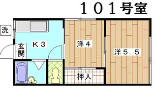 シティハイム正文荘【1階】の間取り