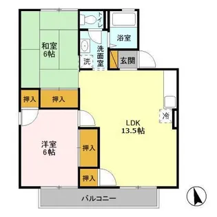 セジュールフジサク A【2階】の間取り