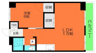 北千住コーポ【1階】の間取り