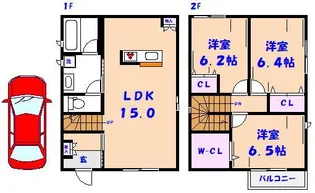 千葉県市川市八幡6【一戸建】の間取り