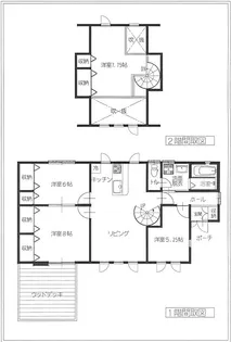 栃木県宇都宮市鶴田町【一戸建】の間取り