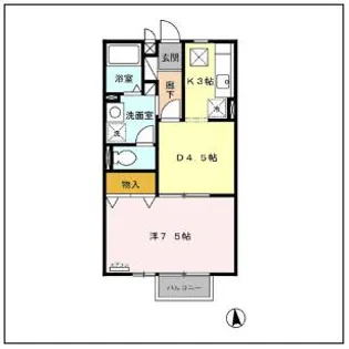 フォンテーヌS I【1階】の間取り