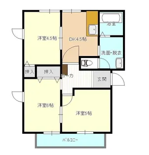 3DKの間取り画像