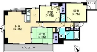 ダイアパレスロワイヤル栗林公園【5階】の間取り