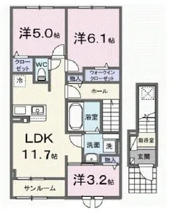 キャバン II【2階】の間取り