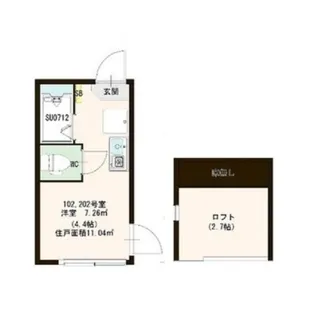 ソレイユ北赤羽【2階】の間取り