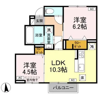 高知県高知市福井町【アパート】の間取り