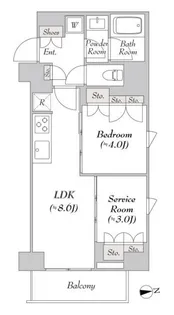 ミリアレジデンス両国【7階】の間取り