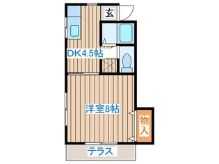 サンハイツ・エンドウ【1階】の間取り