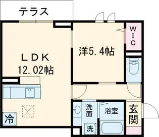 セレスティア本町【1階】の間取り