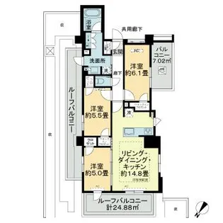 プレシス赤羽【8階】の間取り